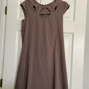 Cotton dress with cut outs
